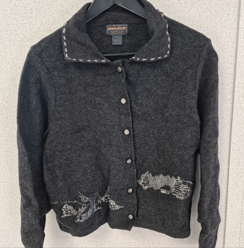 Woolrich Sweater Cabin Mixed Grey Medium